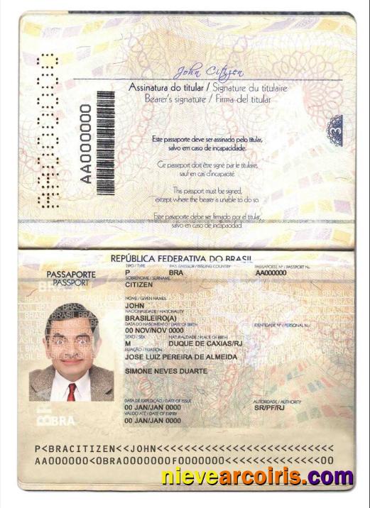 Brazil passport, version 2  2019-present